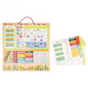 Bambini di età compresa tra 1 e 3 anni Calendario magnetico per bambini  Esercizio educativo cognitivo Giocattoli di legno Regali di vacanza