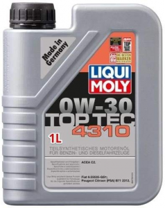 LIQUI MOLY 0W-30 Top Tec 4310 olio motore Alfa Romeo Fiat Jeep Peugeot  Citroen 0W30