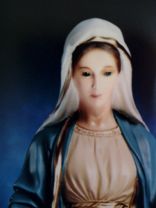 Statua Madonna Immacolata Miracolosa in fibra di vetro H 70 cm.