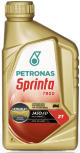 Olio PETRONAS Sprinta T900 per motori 2T ,Completamente sintetico, tanica lt 1