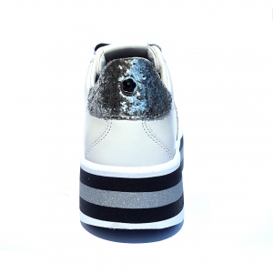 Sneakers bianche con fondo multirighe Apepazza (*)