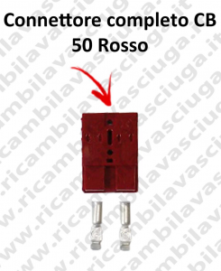 Connettore CB 50 Rosso completo di morsetti per batterie e caricabatterie