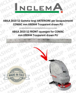 ABILA 2010 52 Gomma tergi ANTERIORE per lavapavimenti COMAC Plastic Sq. From 111011126