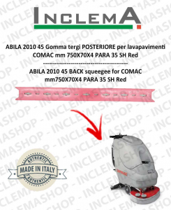 ABILA 45 Gomma tergi POSTERIORE per lavapavimenti COMAC Plastic sq. from 111011126