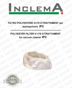 FILTRO POLYESTERE mod. 00124  H=75 C/TRATTAMENT per aspirapolvere IPC