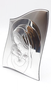 Icona sacra Valenti in argento Madonna con bambino vendita on line | BRUNI GIOIELLERIA