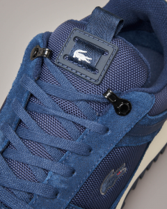 Sneakers blu in pelle scamosciata e tessuto Joggeur 2.0