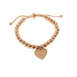 BRACCIALE CUORE PERSONALIZZABILE CHIUSURA REGOLABILE