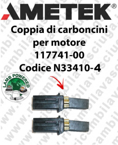 COPPIA di CARBONCINI Vacuum Motor N33410-4 for motore LAMB AMETEK 