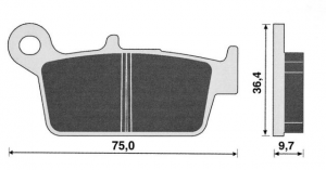 K01307076 PASTIGLIE FRENO POSTERIORE MOTO HM VENT  Guidomoto. Specialista  Vespa, Lambretta, Ciao e Vintage