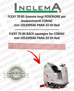 FLEXY 70 BS Gomma tergi POSTERIORE per lavapavimenti COMAC