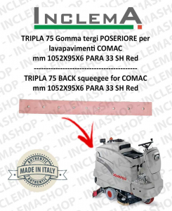TRIPLA 75 BS II SERIE goma de secado trasero para fregadora COMAC