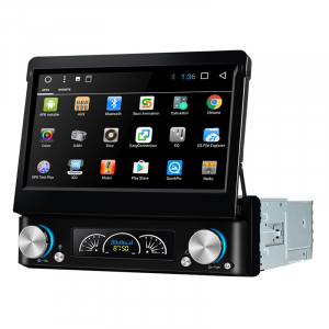 ANDROID autoradio 1 DIN navigatore universale 7 pollici GPS DVD WI-FI Bluetooth MirrorLink monitor estraibile
