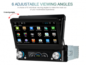 ANDROID autoradio 1 DIN navigatore universale 7 pollici GPS DVD WI-FI Bluetooth MirrorLink monitor estraibile