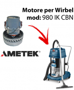 980 IK CBN MOTORE AMETEK aspirazione for Wet & Dry Vacuum Cleaner WIRBEL