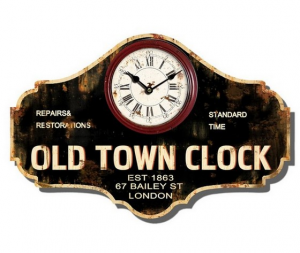 Orologio da parete Old Town London Rosso