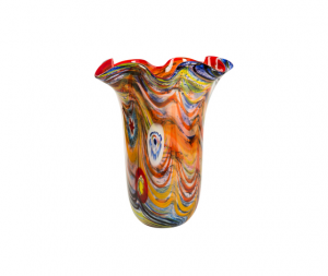 VASO VETRO STILE MURANO 22x18x45 cm