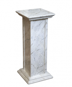 PROMO - Pedestal de madera acabado mármol 