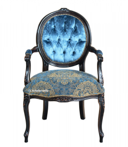 Silla cabecera con respaldo oval Dark Blue