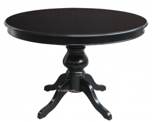 Mesa redonda en color negro 110 cm - extensible
