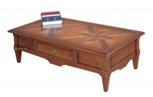 Mesa de centro madera de cerezo maciza para amueblar salón | Prixdoo.com