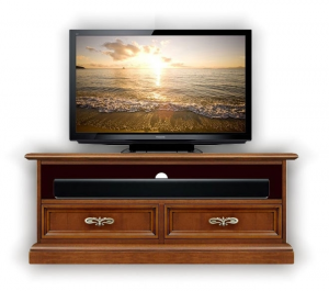 Mueble tv ancho vano soundbar en madera