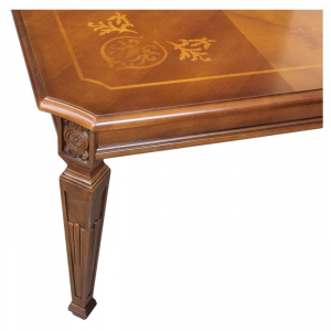 Mesa rectangular en madera estilo clásico con marquetería Master 230 / 260 x 110 cm