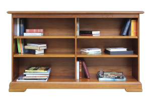 Mueble librería baja con estantes regulables