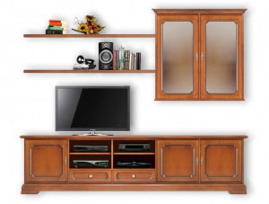 Mueble de tv para salón en madera estilo clásico