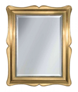 Espejo clásico moldeado en pan de oro