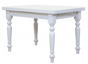 Mesa rectangular blanca en madera extensible 120-200 cm