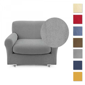 Copri poltrona/divano in tessuto elastico Beige 1 seater:90-140cm Paramount City 