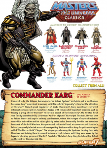 Masters of the Universe Classics: COMMANDER KARG (William Stout) by Super7