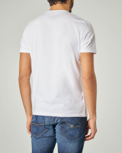 T-shirt bianca con logo grande stampato