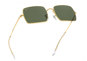 Ray Ban - Occhiale da Sole Unisex, Rectangle 1969 Legend Gold, Gold/Green Shaded  RB1969 919631  C54