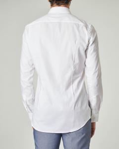 Camicia bianca extra slim con micro puntino