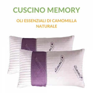 Cuscini Memory Foam Cervicale misura 40x70 alti 15 cm, Fodera Aloe Vera Oli  Esse