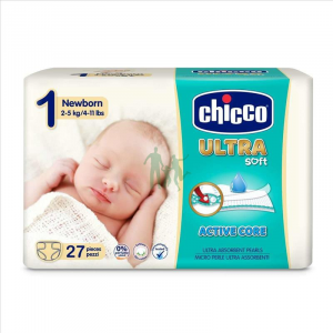 Chicco Ultra Soft Pannolini Taglia 1 Newborn 2-5 kg 27 pz ARTSANA