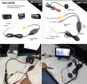 Trasmettitore video senza fili per le telecamere retromarcia trasmettitore video wireless retrocamera