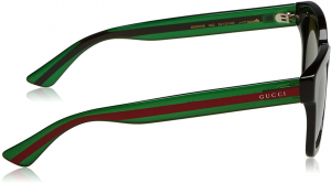 Gucci - Occhiale da Sole Uomo, Black Striped Green/Green Shaded  GG0001S  002  C52