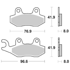 PASTIGLIE FRENO ANTERIORE PEUGEOT GEOPOLIS 250 DERBI GP1 125