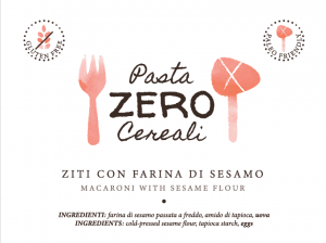 ZeroCereali Rigatoni with Sesame Flour. No Gluten - No Legumes - No Dairy Products
