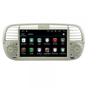 ANDROID 10 autoradio navigatore per Fiat 500 Fiat Abarth 595 2007-2015 Beige CarPlay GPS USB WI-FI Bluetooth Mirrorlink