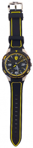 Ferrari Watch 45.50 Mm Stainless Steel Silicon Strap Black Yellow