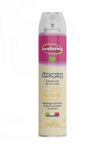 Inodorina Deo Spray - Deodorante Cane 300 ml - Profumazione Latte e Vaniglia