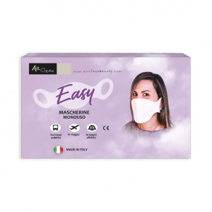 Air Clean Easy - mascherine monouso non sterili - 20 pezzi - Mono velo - Colore bianco