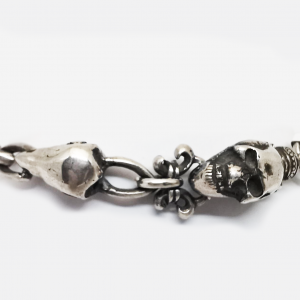 Silver Bracelet Skull Lock 