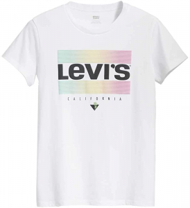 T-shirt donna LEVI'S con logo multicolor