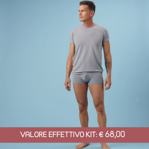 Kit Intimo Grigio traspirante uomo