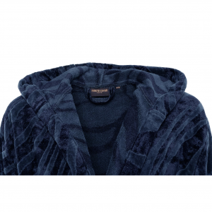 Roberto Cavalli ZEBRAGE hooded bathrobe Blue